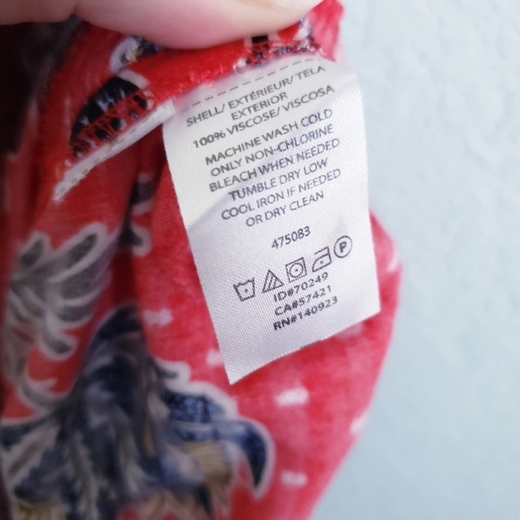 LOFT Red Floral Island Party Halter Romper - Picture 9 of 9